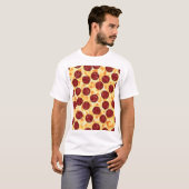 Pepperoni Pizza Pattern T-Shirt (Vorne ganz)