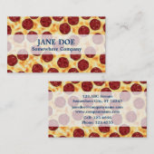 Pepperoni Pizza Pattern Visitenkarte (Vorne/Hinten)