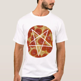 Pepperoni Pizza Pentagramm T-Shirt