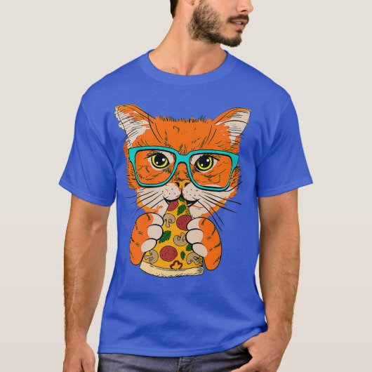 Pepperoni Pizza Pie Cat Lover Junk Food Eat Fan T-Shirt (Vorderseite)