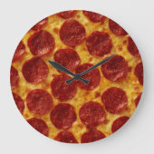 PEPPERONI PIZZA PLUS 3 GROßE WANDUHR (Vorderseite)
