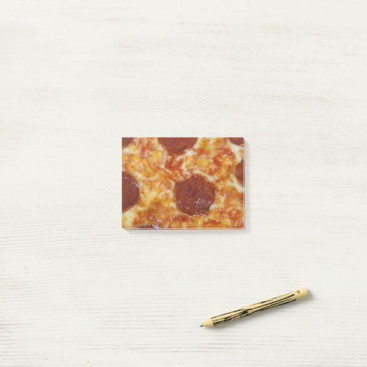 Pepperoni-Pizza Post-it Klebezettel (Auf Schreibtisch)