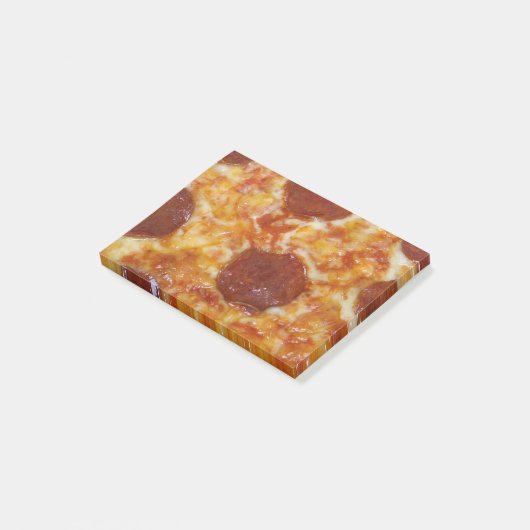 Pepperoni-Pizza Post-it Klebezettel (angewinkelt)