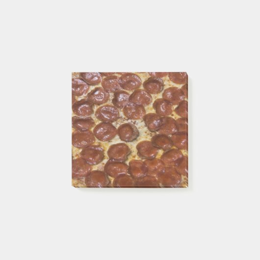 Pepperoni Pizza Post-it Klebezettel (Vorderseite)
