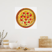 Pepperoni Pizza Poster (Küche)