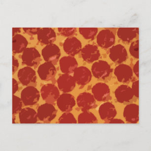 Pepperoni Pizza Postkarte