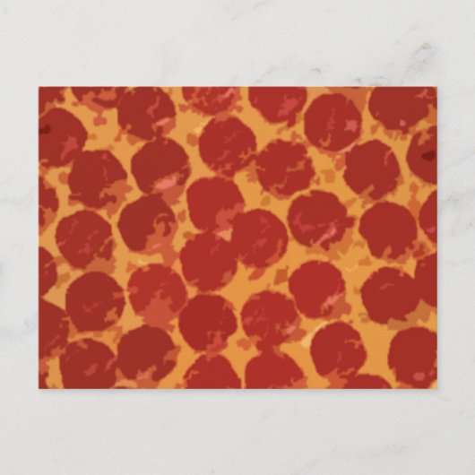 Pepperoni Pizza Postkarte (Vorderseite)