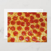 Pepperoni Pizza Postkarte (Vorne/Hinten)