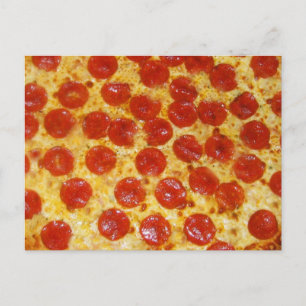 Pepperoni Pizza Postkarte
