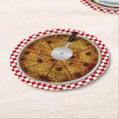 Pepperoni Pizza Round Untersetzer Set (Angewinkelt)