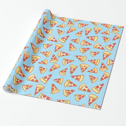 Pepperoni-Pizza-Scheibe, die Geschenkpapier (Ungerollt)