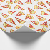 Pepperoni-Pizza-Scheibe, die Geschenkpapier (Ecke)
