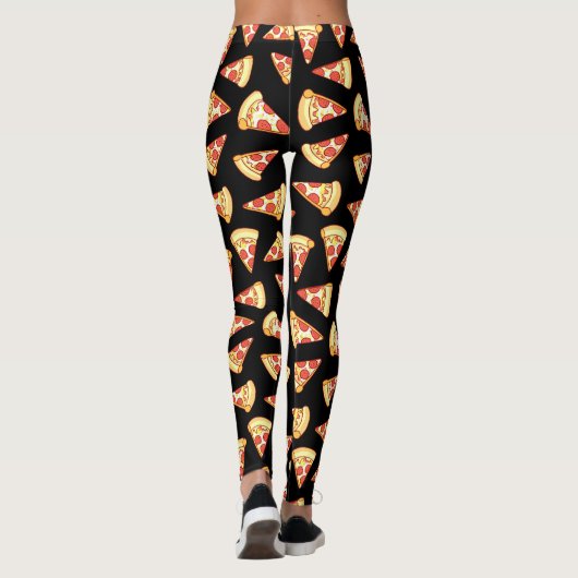 Pepperoni-Pizza-Scheibe, die Muster-Leggings Leggings (Rückseite)