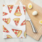 Pepperoni-Pizza-Scheibe, die Muster-Tee-Tuch Handtuch (Viertel Falte)