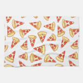 Pepperoni-Pizza-Scheibe, die Muster-Tee-Tuch Handtuch (Horizontal)