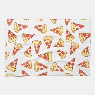 Pepperoni-Pizza-Scheibe, die Muster-Tee-Tuch Handtuch