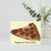 Pepperoni-Pizza-Scheiben-Postkarte Postkarte (Stehend Vorderseite)