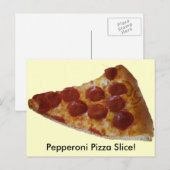 Pepperoni-Pizza-Scheiben-Postkarte Postkarte (Vorne/Hinten)
