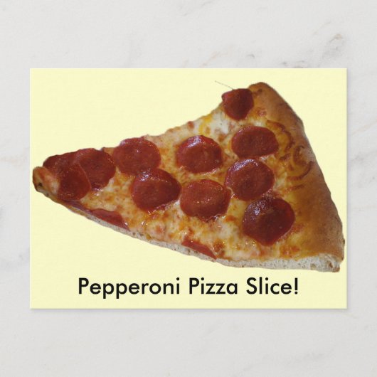 Pepperoni-Pizza-Scheiben-Postkarte Postkarte (Vorderseite)