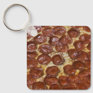 Pepperoni Pizza Schlüsselanhänger