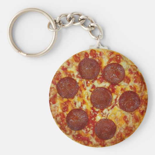 Pepperoni Pizza Schlüsselanhänger (Vorne)