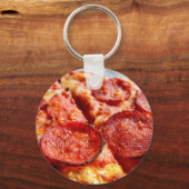 Pepperoni Pizza Schlüsselanhänger (Vorderseite)