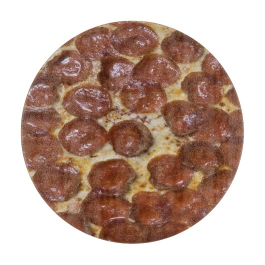 Pepperoni Pizza Schneidebrett (Vorderseite)