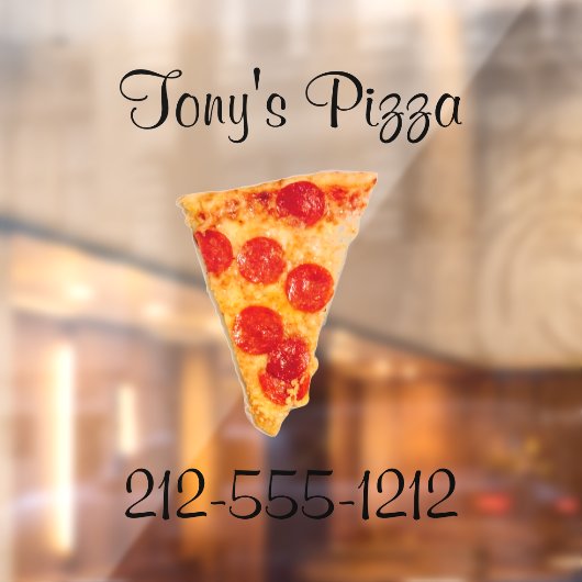 Pepperoni Pizza Slice Fensteraufkleber (Blatt 2)