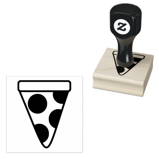 Pepperoni Pizza Slice Gummistempel (Stempel)