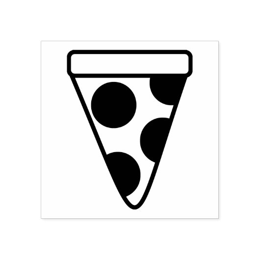 Pepperoni Pizza Slice Gummistempel (Prägung)