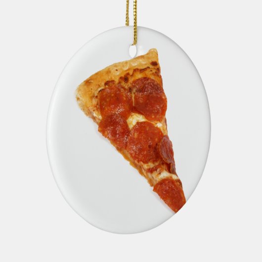 Pepperoni Pizza Slice Keramik Ornament (Rechts)