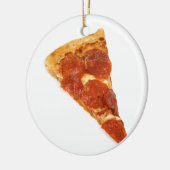 Pepperoni Pizza Slice Keramik Ornament (Links)