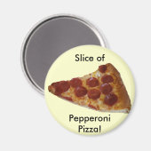 Pepperoni Pizza Slice Magnet (Vorderseite/Rückseite)