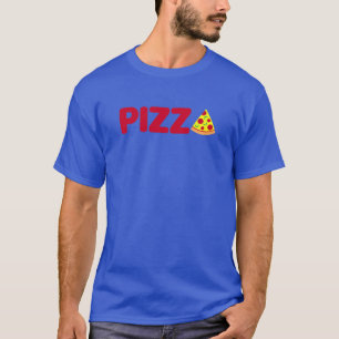 Pepperoni Pizza Slice Typografisches Logo T-Shirt