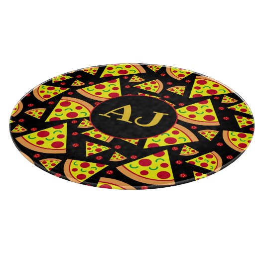 Pepperoni Pizza Slices Food Gemustert Schneidebrett (Ecke)