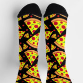 Pepperoni Pizza Slices Food Gemustert Socken (Oben)