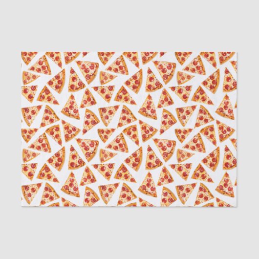 Pepperoni Pizza Slices Fun Crazy Seidenpapier (Vorderseite)