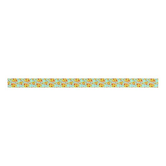 Pepperoni Pizza Slices Italian Pizza Lover Pattern Ripsband (Vorderseite)