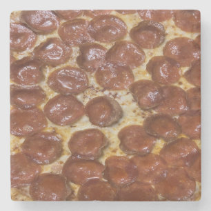 Pepperoni Pizza Steinuntersetzer