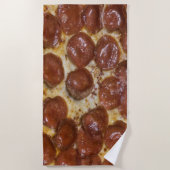 Pepperoni Pizza Strandtuch (Vorderseite)