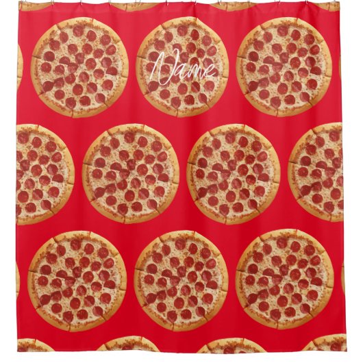 Pepperoni Pizza Thunder_Cove Duschvorhang (Vorderseite)