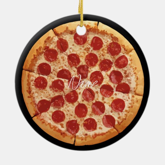 Pepperoni Pizza Thunder_Cove Keramik Ornament (Hinten)