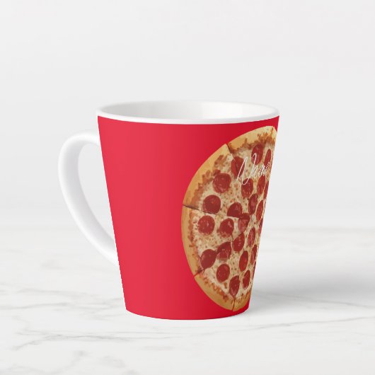 Pepperoni Pizza Thunder_Cove Milchtasse (Linke Ecke)