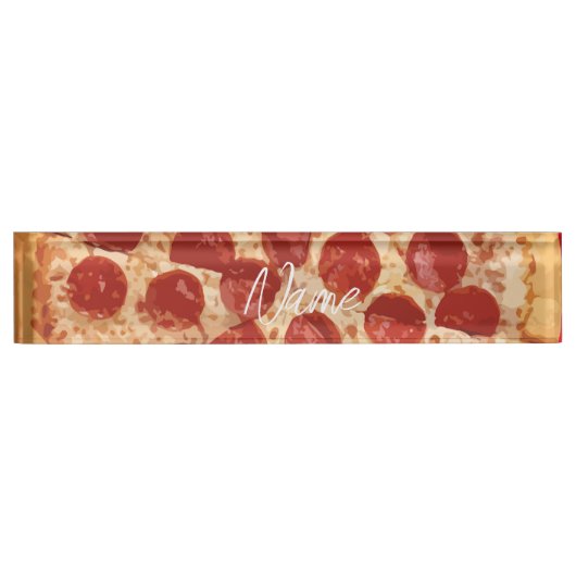Pepperoni Pizza Thunder_Cove Namensplakette (Vorderseite)