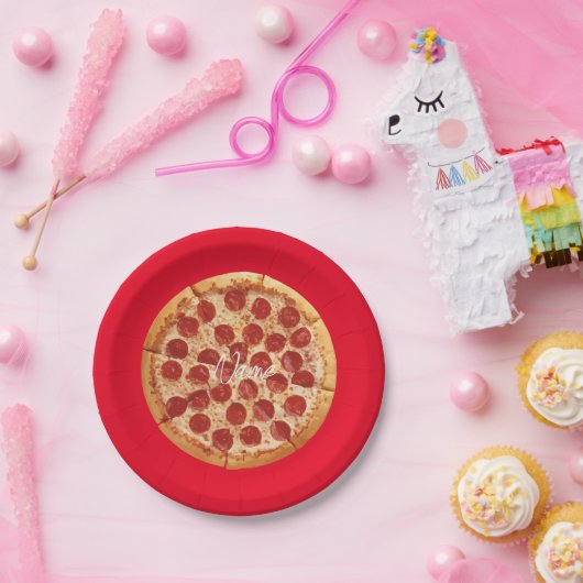 Pepperoni Pizza Thunder_Cove Pappteller (Party)