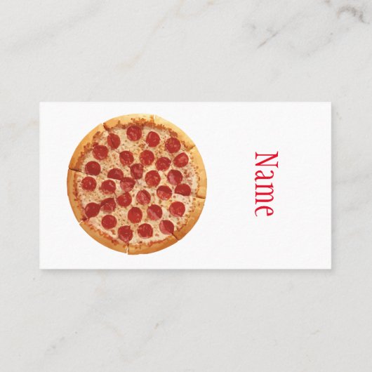 Pepperoni Pizza Thunder_Cove Visitenkarte (Rückseite)