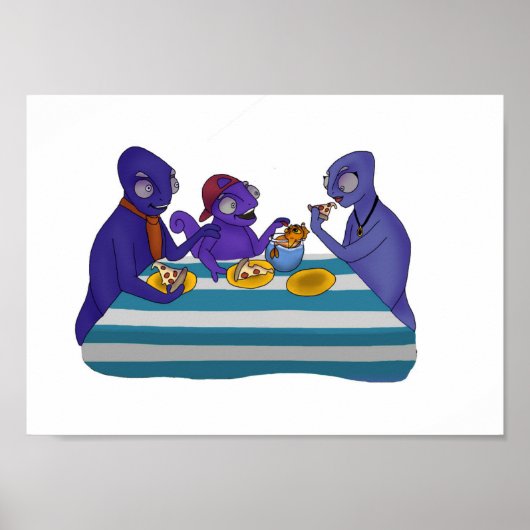 Pepperoni Pizza Time Poster (Vorne)