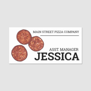 Pepperoni Pizza Toppings Pizzeria Italienisches Es Namensschild