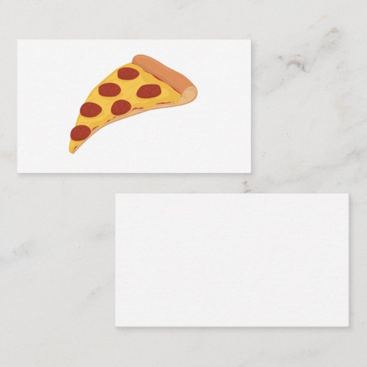 Pepperoni pizza visitenkarte (Vorne/Hinten)