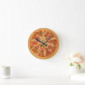 Pepperoni Pizza Wall Clock Runde Wanduhr (Zuhause)